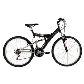 Bicicleta Track & Bikes TB 100XS Aro 26 Susp Dupla 18V - PRETO