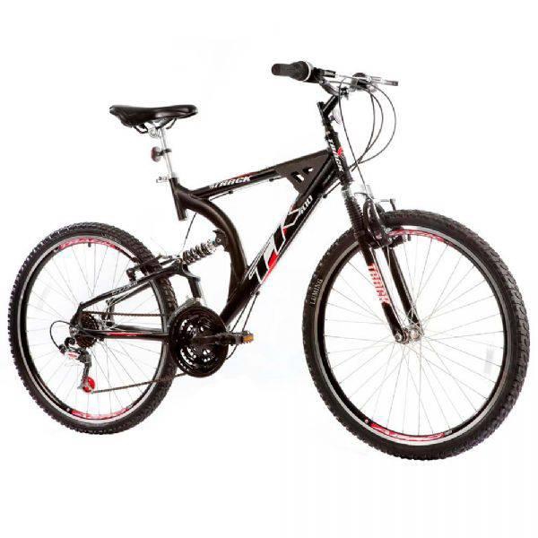 Bicicleta Track Bikes XK-400, Preta, Aro 26, 21 Marchas, Dupla Suspensão - Track Bikes
