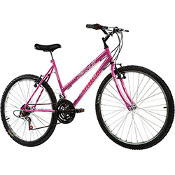 Bicicleta Track Serena Aro 26 Aço 18 Marchas - Pink Metalico