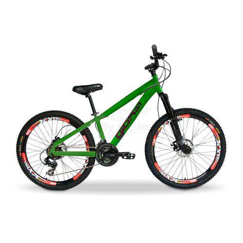 Bicicleta Verde Aro 26 Gios 21v Disco Kit Shimano Freeride Quadro 13