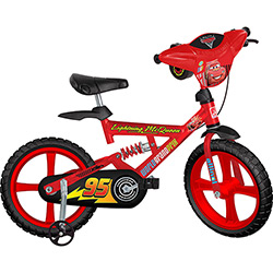 Bicicleta X-Bike Brinquedos Bandeirante Carros 2 Aro 14" Vermelha