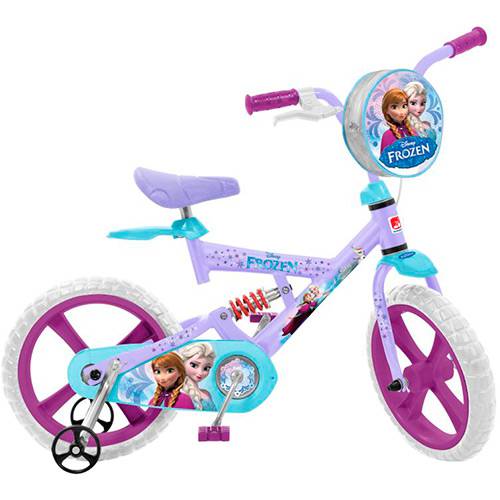 Tudo sobre 'Bicicleta X-Bike Brinquedos Bandeirante Disney Frozen Aro 14" Lilás'