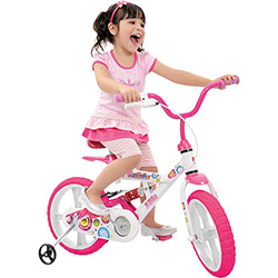Bicicleta X-Bike Brinquedos Bandeirante Gatinha Aro 14" Rosa