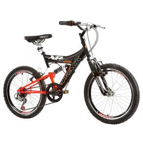 Bicicleta XR 20 Aro 20 Full Suspension 6V Preto/Laranja - Track & Bikes