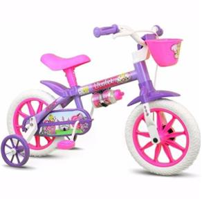 Bicicletinha Bicicleta Infantil Menina Aro 12 Violet Nathor