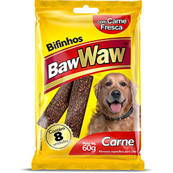 Bifinhos para Cães Carne 60g - Baw Waw