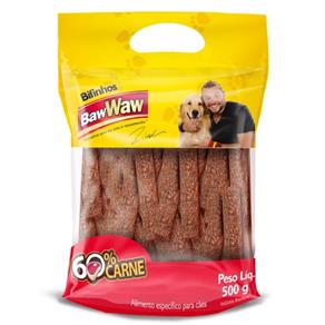 Bifinhos Sabor Carne para Cães Raças Grandes e Gigantes 500g - BAW WAW - 50 G
