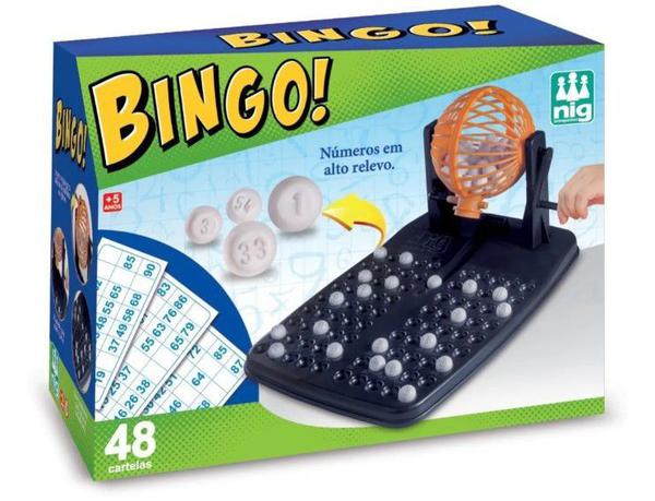 Bingo Bingo Jogo C/ 48 Cartelas e Globo Giratório Nig
