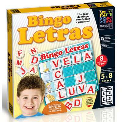 Bingo Letras - Brincando e Aprendendo - Grow - Grow