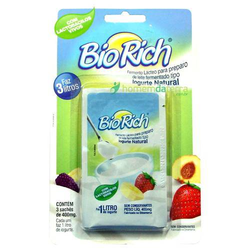 Bio Rich (Fermento Lácteo) Cartela com 3 Saches