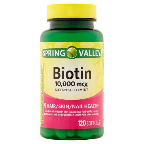 Biotina 10,000 Mcg Spring Valley 120 SoftGels Importado