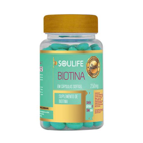 Tudo sobre 'Biotina 250mg - 90 Cáps - Soulife'