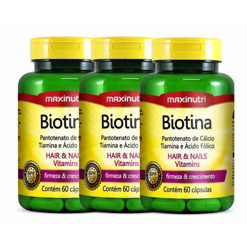 Tudo sobre 'Biotina Firmeza e Crescimento Maxinutri 3x60 Cápsulas'