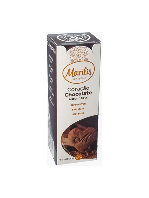 Biscoito Coração de Chocolate Marilis 100g