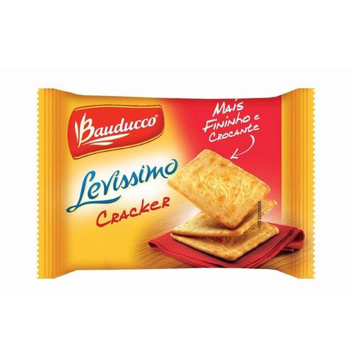 Biscoito Cream Cracker Levíssimo Caixa com 370 Sachês Bauducco
