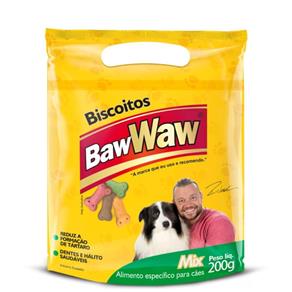 Biscoito Mix para Cães Raças Grandes e Gigantes 200g - BAW WAW - 50 G