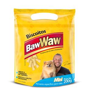 Biscoito para Cães Mini para Cães Raças Pequenas e Miniaturas 200g - BAW WAW - 50 G