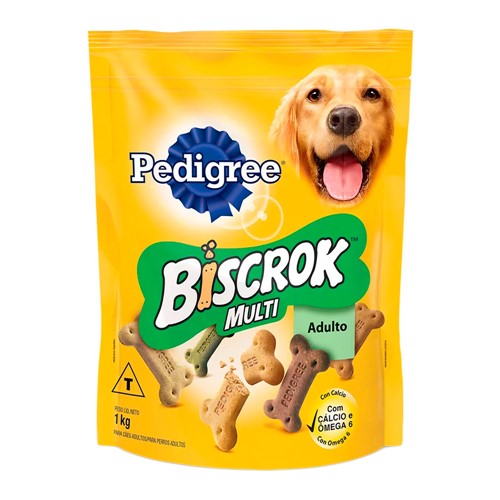 Biscoito para Cão Pedigree Biscrok Multi com 1kg
