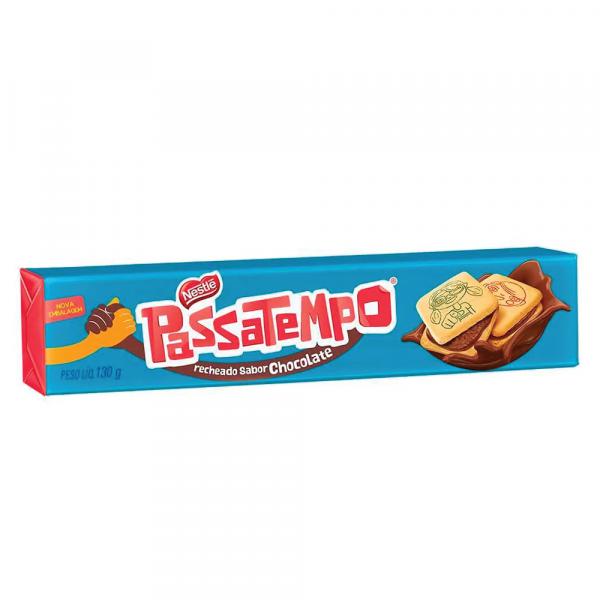 Biscoito Passatempo Recheado Chocolate 130g - Nestlé