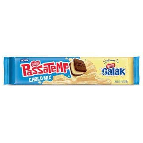 Biscoito Passatempo Recheado Galak 96g - Nestlé