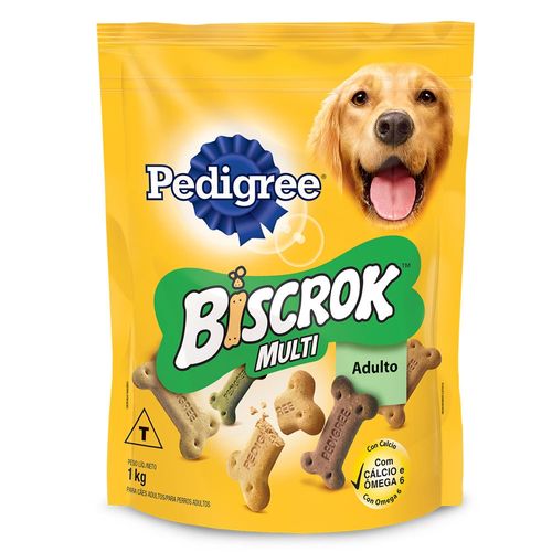Biscoito Pedigree Biscrok Multi para Cães Adultos 1kg