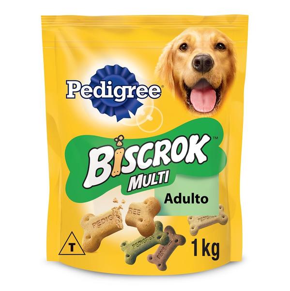 Biscoito Pedigree Biscrok Multi para Cães Adultos - 1Kg