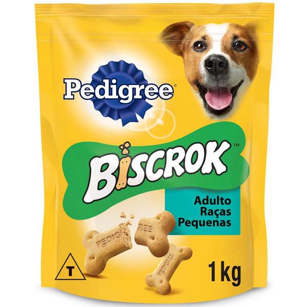Biscoito Pedigree Biscrok para Cães Adultos Raças Pequenas 1kg