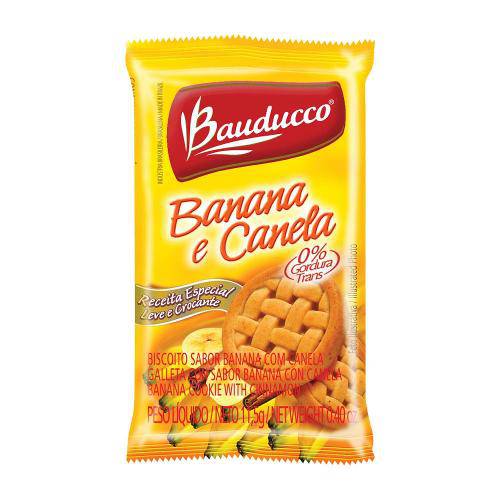 Biscoito Rosquinha Banana Canela Sachê - Bauducco