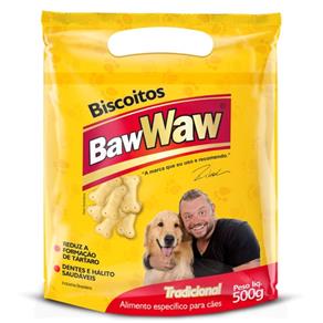 Biscoito Tradicional para Cães para Raças Grandes e Gigantes 500g - BAW WAW - 50 G
