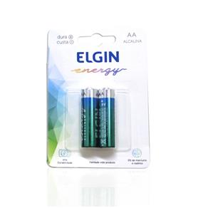 Blister com 2 Pilhas AA Alcalinas ELGIN LR6