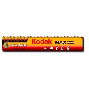 Blister de 24 Pilhas Kodak MAX Alcalinas AAA Longa Duração