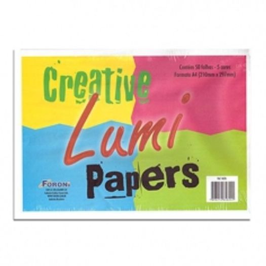 Bloco Creative Lumi Paper A4 50f 75gr 36.3537-5/36.8941-6 Foroni