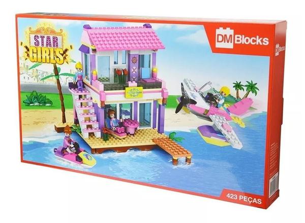 Bloco de Montar Tipo Lego Star Girls 423 Peças - Dm Toys