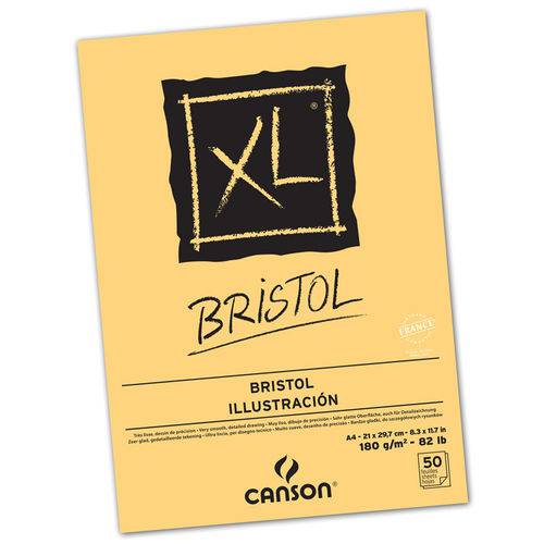 Bloco de Papel Canson Xl Bristol 180g A4 com 50 Folhas