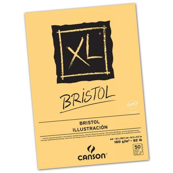 Bloco de Papel Canson XL Bristol 180g A4 com 50 Folhas