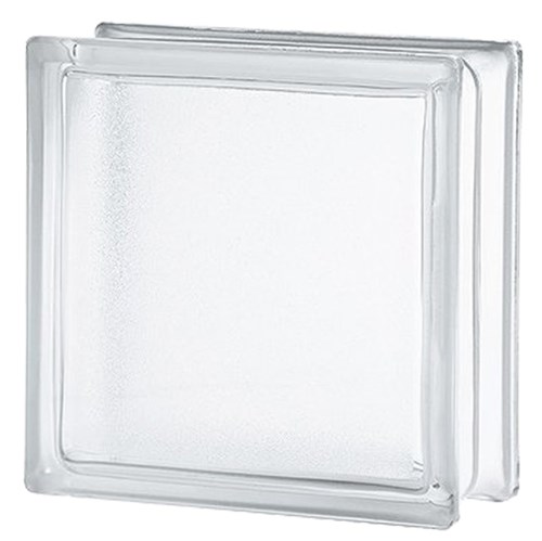 Bloco de Vidro Liso Semi Fosco Artic Incolor 19x19x8cm Seves Glass Block