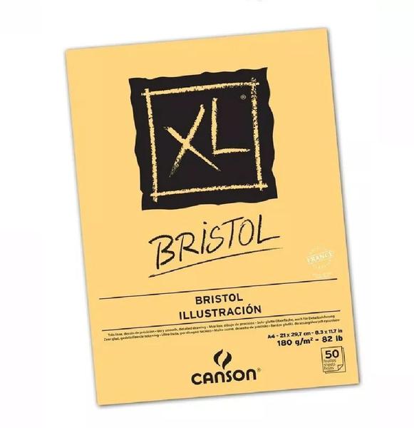 Bloco Papel Canson Xl Bristol A4 180g 50 Folhas