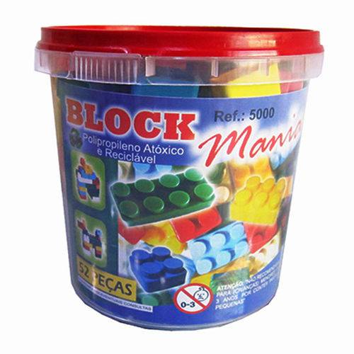 Blocos de Montar Block Mania com 52 Peças Alfem Plastic 5000