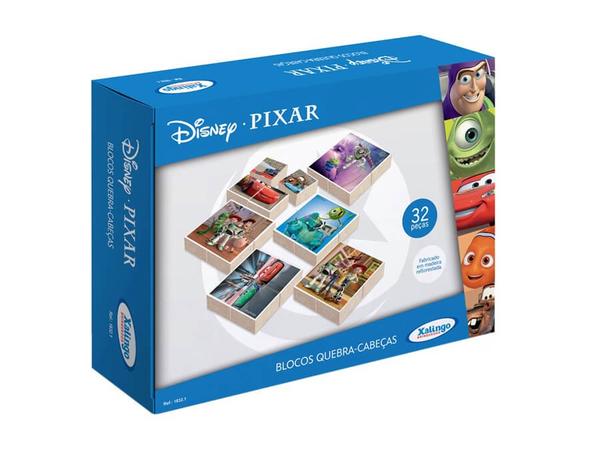 Blocos Quebra-Cabeças Disney Pixar 32 Peças - Xalingo