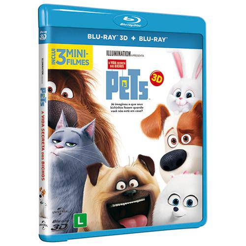 Blu-Ray + Blu-Ray 3d - Pets - a Vida Secreta dos Bichos