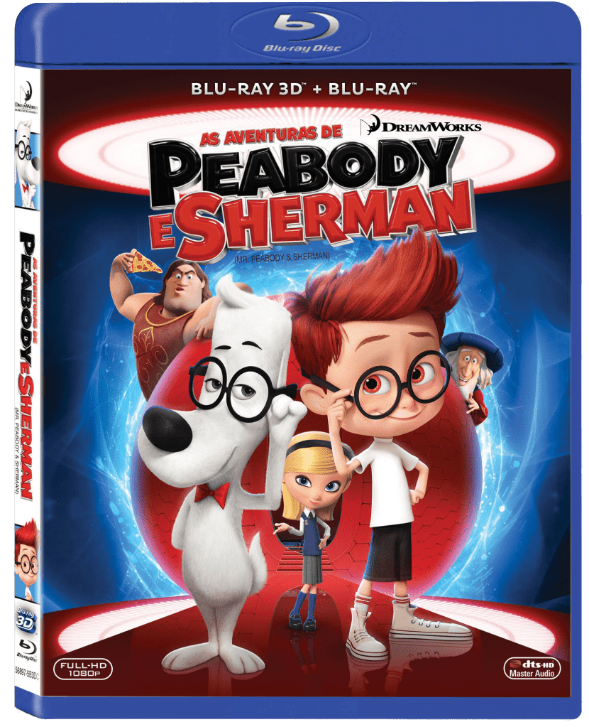 Blu-Ray 3D as Aventuras de Peabody e Sherman Usado