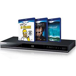 Blu-Ray e DVD Player Samsung BD-D5100 C/ Entrada USB, Full HD + 3 Midias Grátis