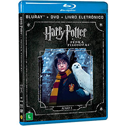 Blu-ray Harry Potter e a Pedra Filosofal (Blu-ray + DVD + Livro Eletrônico) - Exclusivo