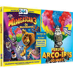 Blu-ray Madagascar 3 + Peruca (Blu-ray 3D+Blu-ray)