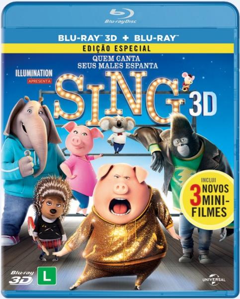 Blu-Ray Sing - Quem Canta Seus Males Espanta 3d - 1