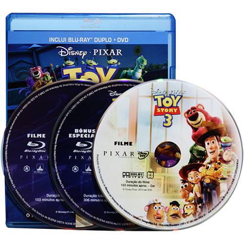 Blu-Ray Toy Story 3 (Blu-ray Duplo + DVD)