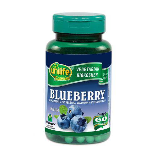 Blueberry 60 Cápsulas 550mg Mirtilo - Unilife