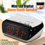 Bluetooth Alarme Digital Relógio Alto-falante Led Display Mp3 Player Rádio Fm