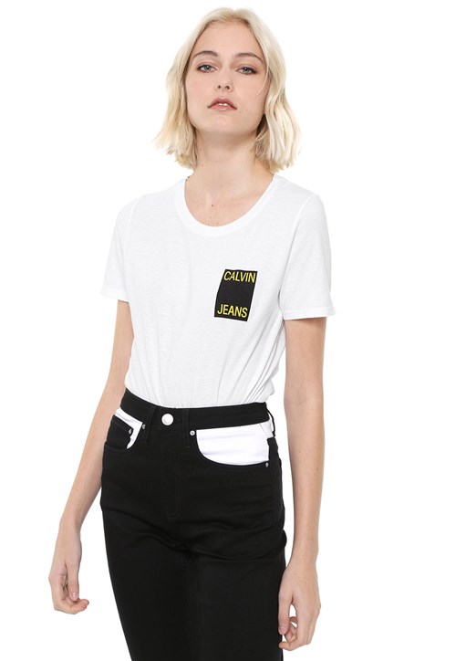 Tudo sobre 'Blusa Calvin Klein Jeans Logo Branca'