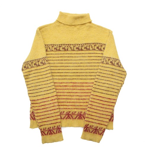 Blusa de Lã Amarela Estampada ( P) (P)